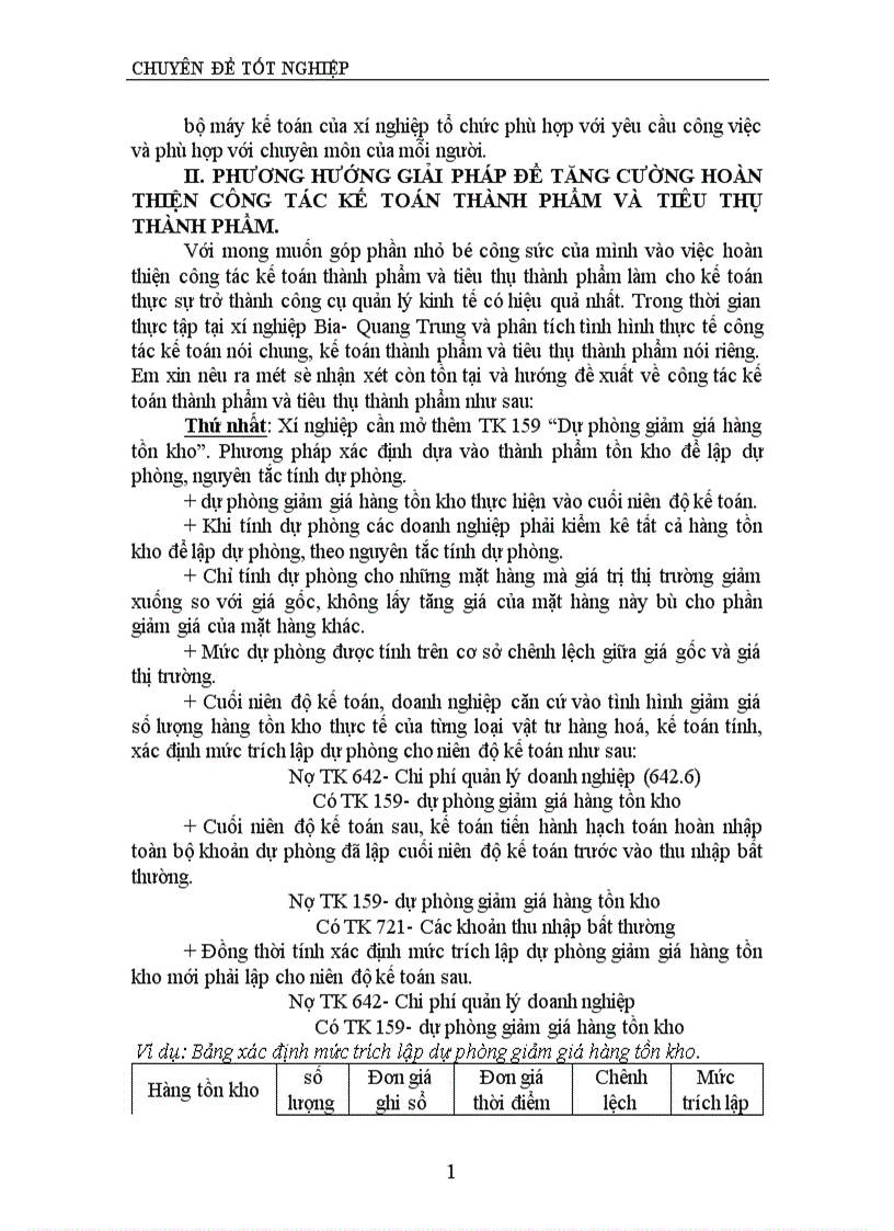 image for page Tổ chức hạch toán thành phẩm và tiêu thụ thành phẩm ở xí nghiệp Bia Quang Trung 1