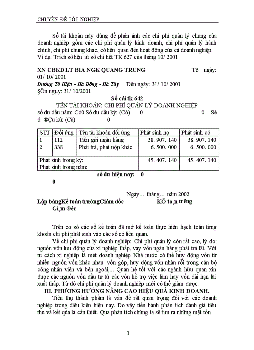 image for page Tổ chức hạch toán thành phẩm và tiêu thụ thành phẩm ở xí nghiệp Bia Quang Trung 1