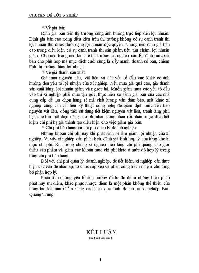 image for page Tổ chức hạch toán thành phẩm và tiêu thụ thành phẩm ở xí nghiệp Bia Quang Trung 1