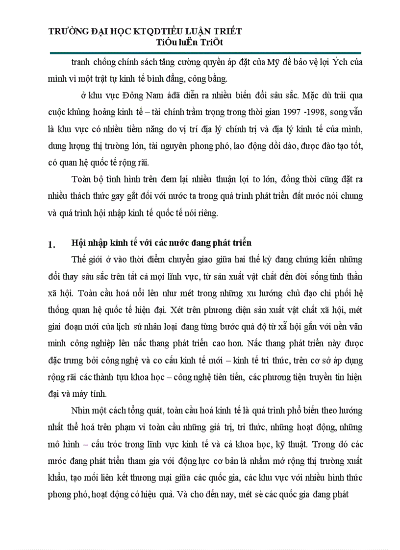 image for page Việt Nam trong xu thế hội nhập và phát triển dưới con mắt triết học 1