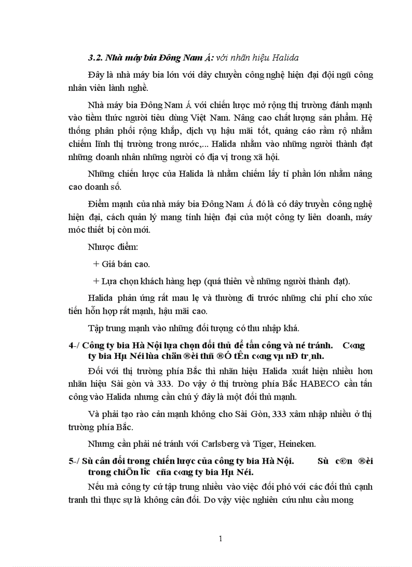 image for page Chiến lược Marketing mix cho cạnh tranh nhãn hiệu của công ty bia Hà Nội