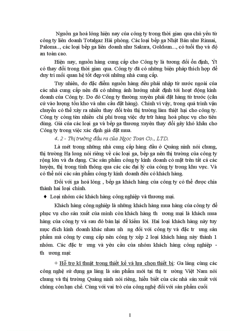 image for page Giải pháp nâng cao khả năng cạnh tranh trong lĩnh vực kinh doanh Gaz và Bếp ga ở Công ty TNHH Thương mại và Dịch vụ Ngọc Toản 1