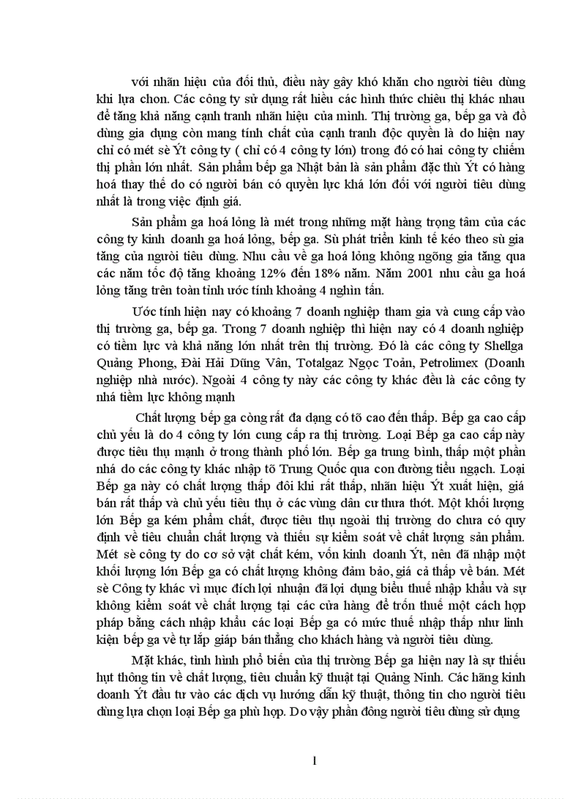 image for page Giải pháp nâng cao khả năng cạnh tranh trong lĩnh vực kinh doanh Gaz và Bếp ga ở Công ty TNHH Thương mại và Dịch vụ Ngọc Toản 1