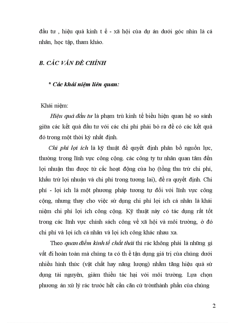 image for page Đánh giá hiệu quả đầu tư kinh tế xã hội của dự án xây dựng bãi rác thải Nam Sơn Sóc Sơn Đông Anh Hà Nội 1