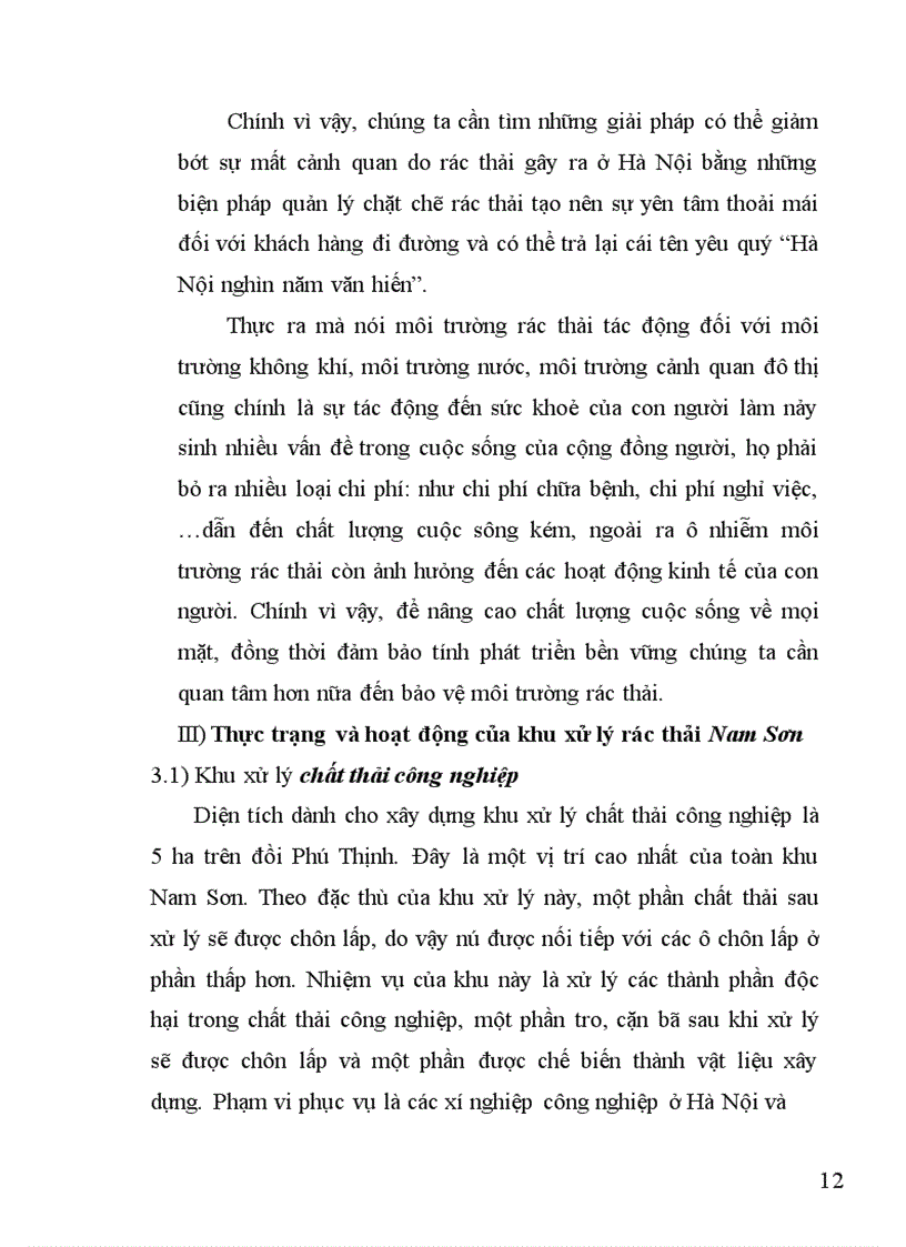 image for page Đánh giá hiệu quả đầu tư kinh tế xã hội của dự án xây dựng bãi rác thải Nam Sơn Sóc Sơn Đông Anh Hà Nội 1