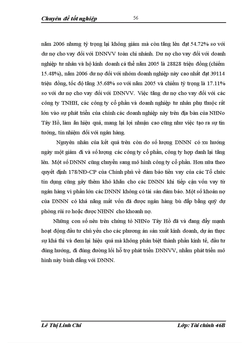 image for page Nâng cao chất lượng cho vay đối với doanh nghiệp nhỏ và vừa tại ngân hàng nông nghiệp và phát triển nông thôn Tây Hồ
