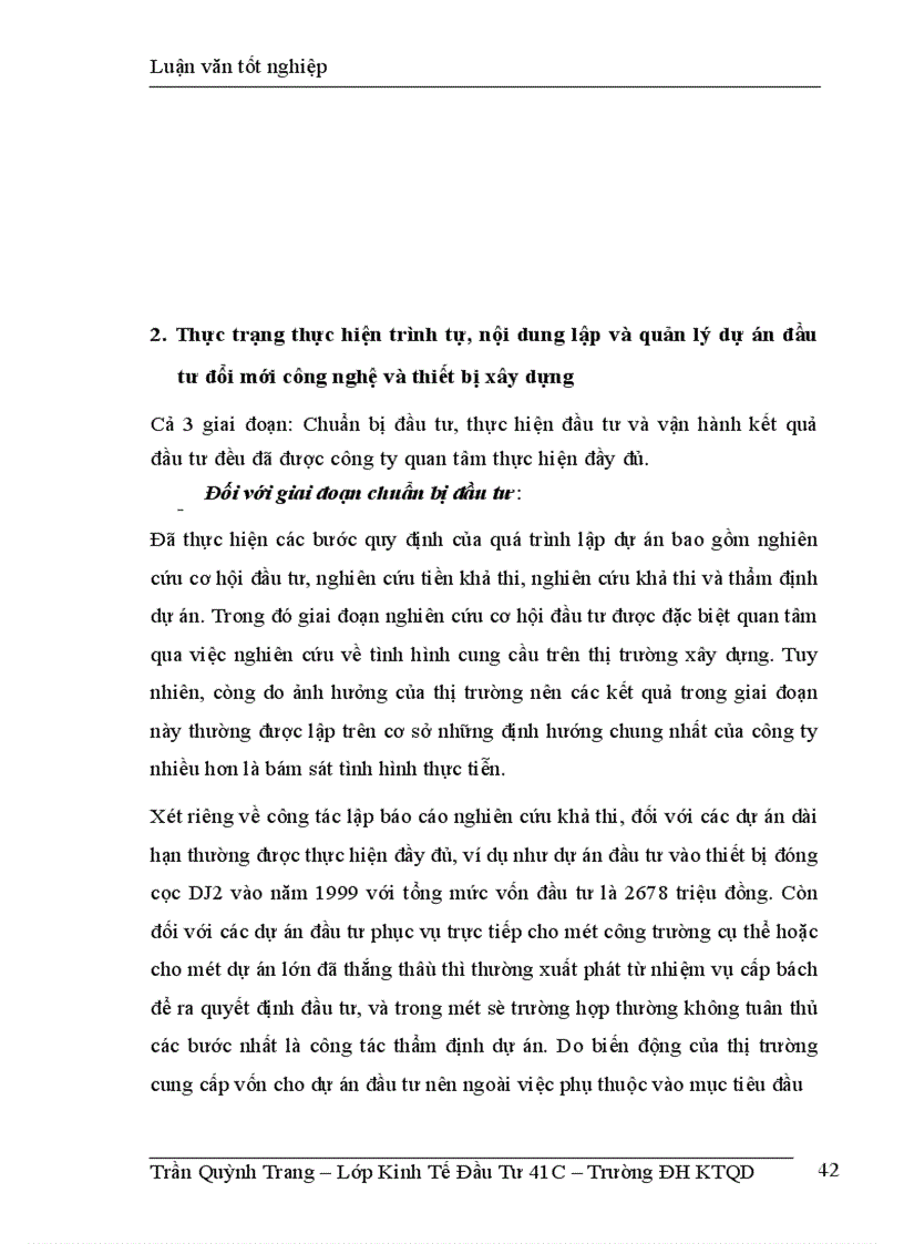 image for page thực trạng công tác lập và quản lý dự án đầu tư đổi mới công nghệ và thiết bị xây dựng tại công ty tư vấn đầu tư xây dựng giao thông công chínH Hà Nội