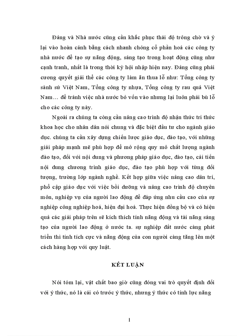 image for page Phân tích mối quan hệ giữa vật chất và ý thức vận dụng vào việc xây dựng xã hội chủ nghĩa ở nước ta 1