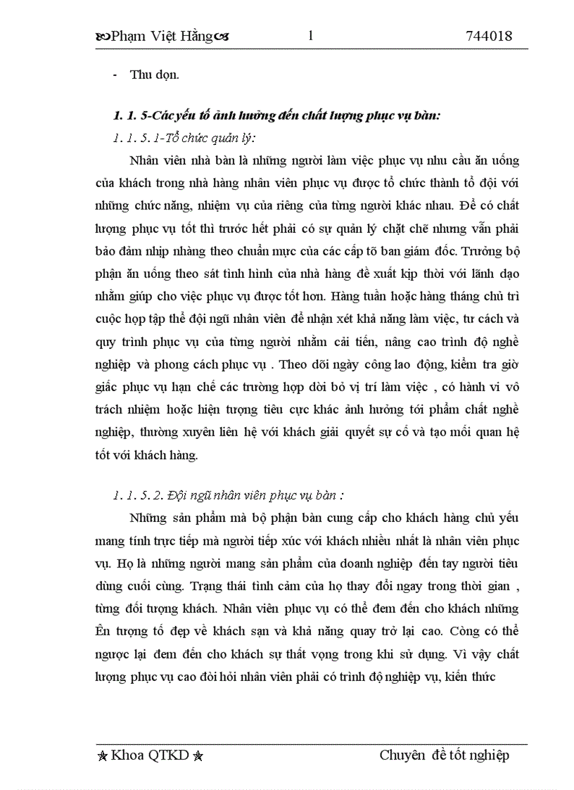 image for page các giải pháp nhằm nâng cao chất lượng phục vụ tại bộ phận bàn của Công ty Khách sạn và du lịch Công Đoàn Hà Nội