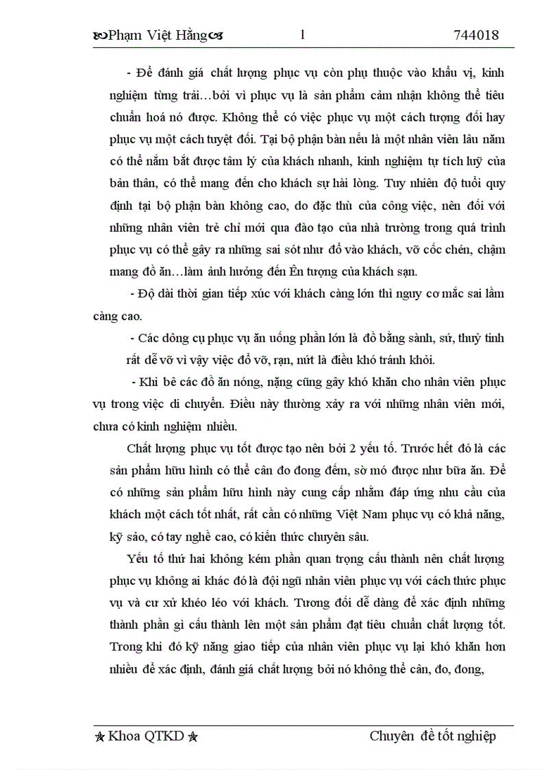 image for page các giải pháp nhằm nâng cao chất lượng phục vụ tại bộ phận bàn của Công ty Khách sạn và du lịch Công Đoàn Hà Nội