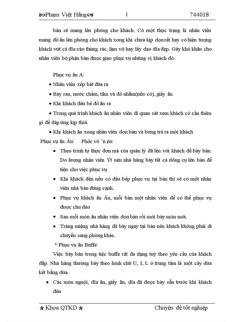 image for page các giải pháp nhằm nâng cao chất lượng phục vụ tại bộ phận bàn của Công ty Khách sạn và du lịch Công Đoàn Hà Nội
