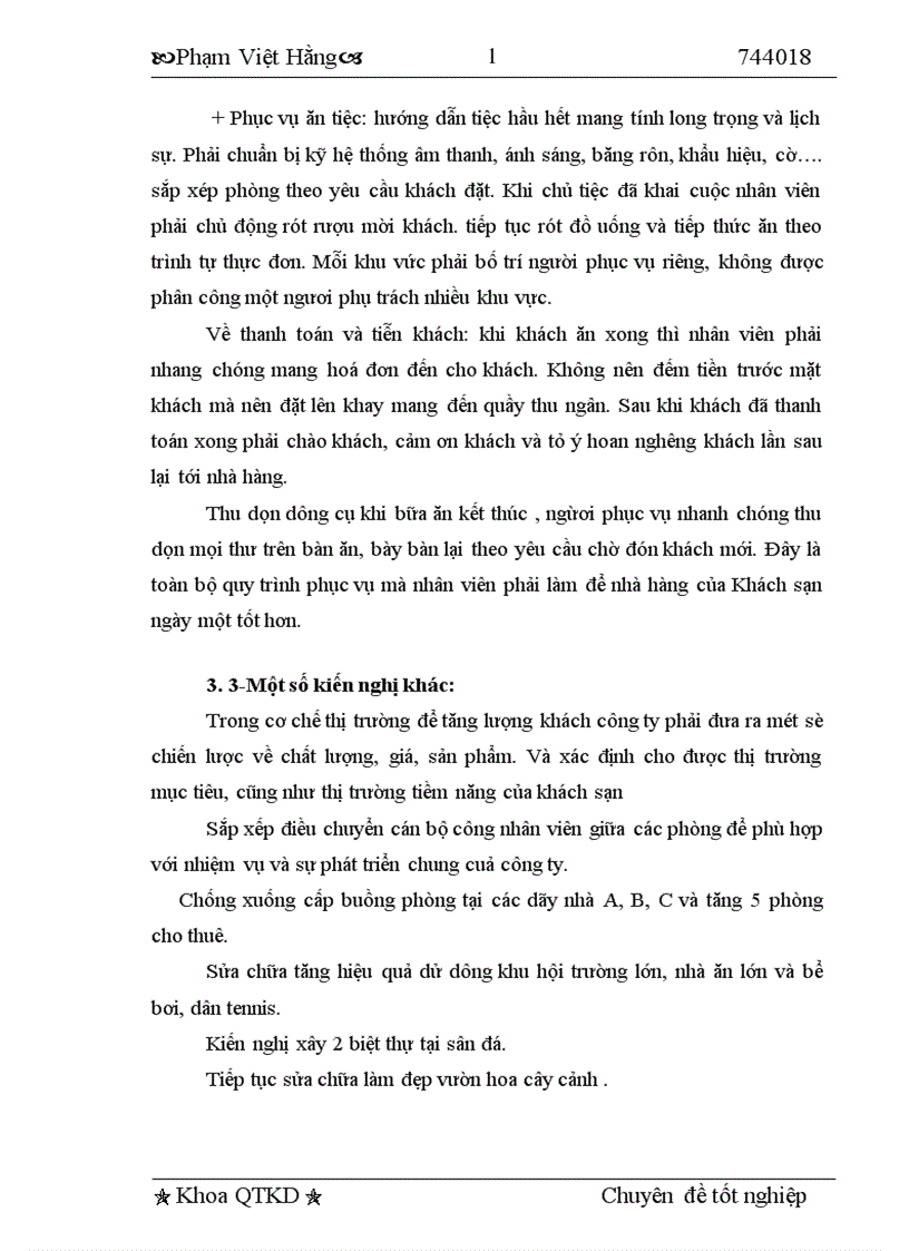 image for page các giải pháp nhằm nâng cao chất lượng phục vụ tại bộ phận bàn của Công ty Khách sạn và du lịch Công Đoàn Hà Nội