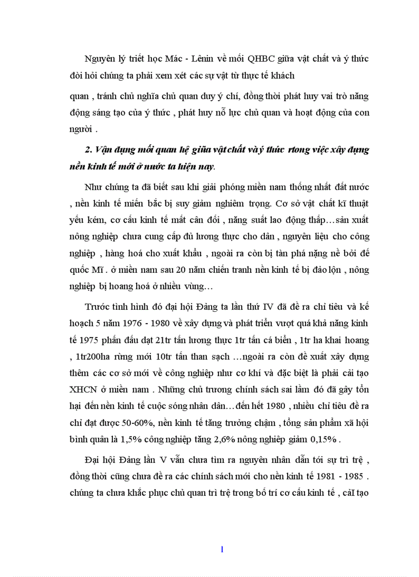 image for page Mối quan hệ biện chứng giữa vật chất và ý thức trong nền kinh tế nước ta hiện nay 1