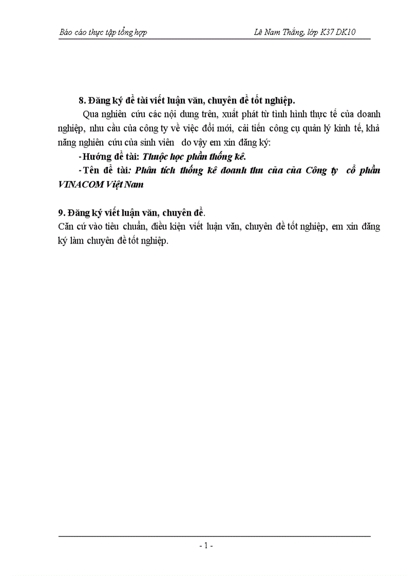 image for page Phân tích thống kê doanh thu của của Công ty cổ phần VINACOM Việt Nam 9