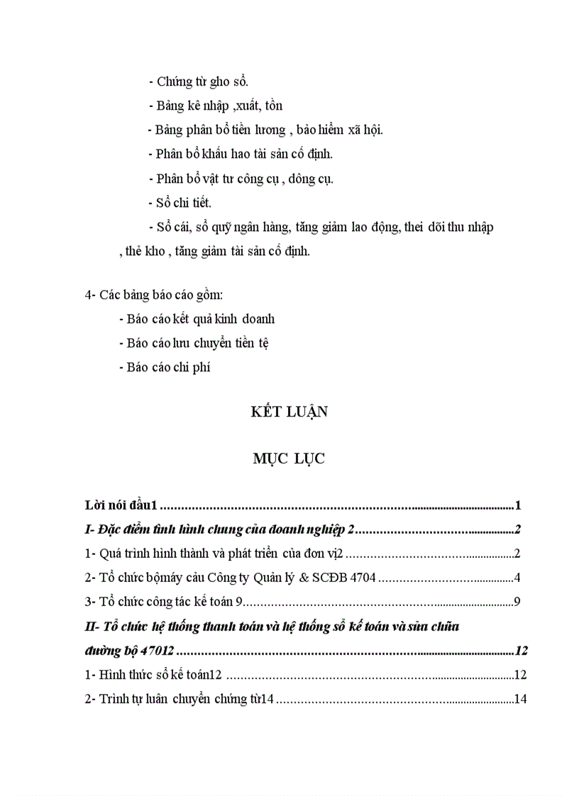 image for page Báo cáo thực tập tổng hợp của Công ty quản lý và sửa chữa đường bộ 470