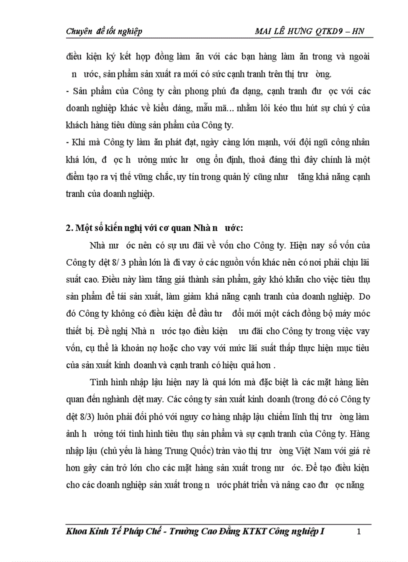 image for page Một số giải phỏp nhằm nõng cao khả năng cạnh tranh ở Cụng ty Dệt 8