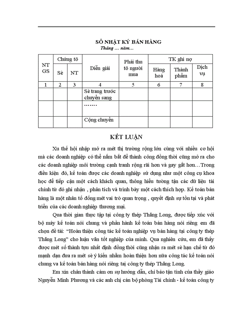 image for page Hoàn thiện công tác kế toán nghiệp vụ bán hàng tại công ty Thép Thăng Long 1