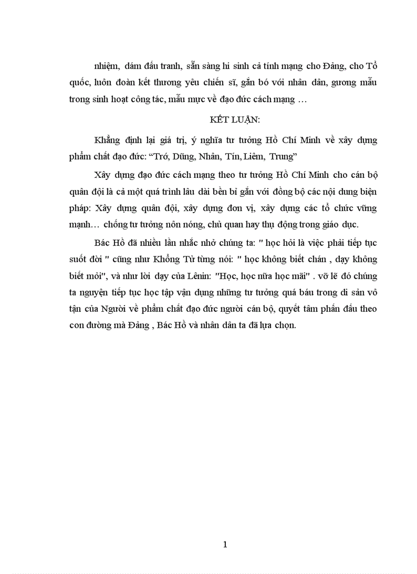 image for page Tư tưởng hồ chí minh về xây dựng phẩm chất đạo đức trí dũng nhân tín liêm trung cho người cán bộ quân đội 1