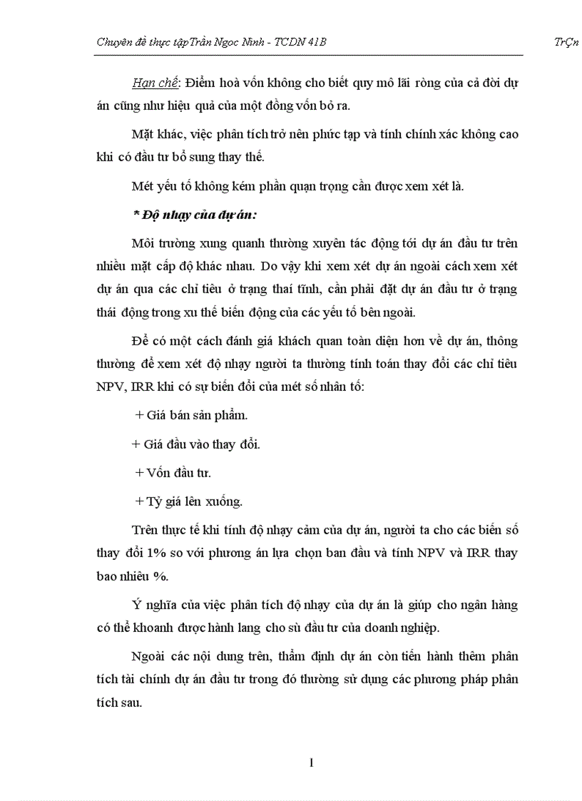 image for page Thẩm định dự án đầu tư của NHTM 1