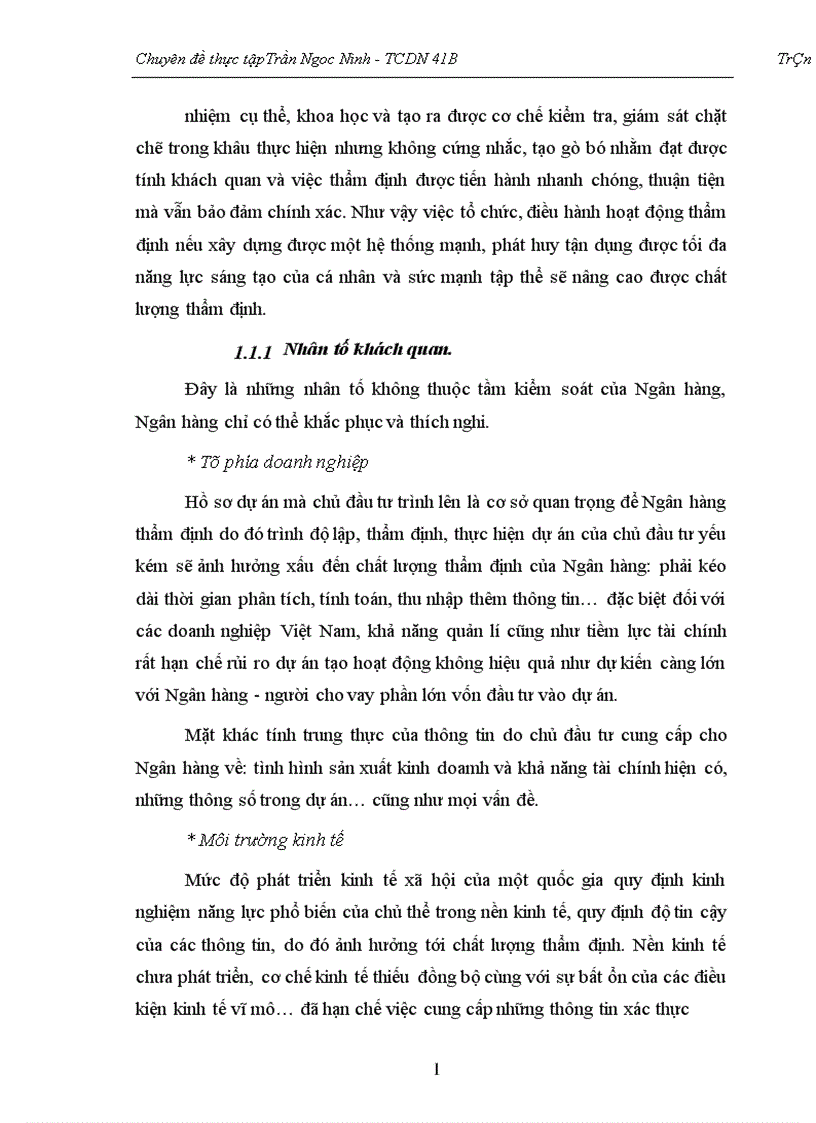 image for page Thẩm định dự án đầu tư của NHTM 1