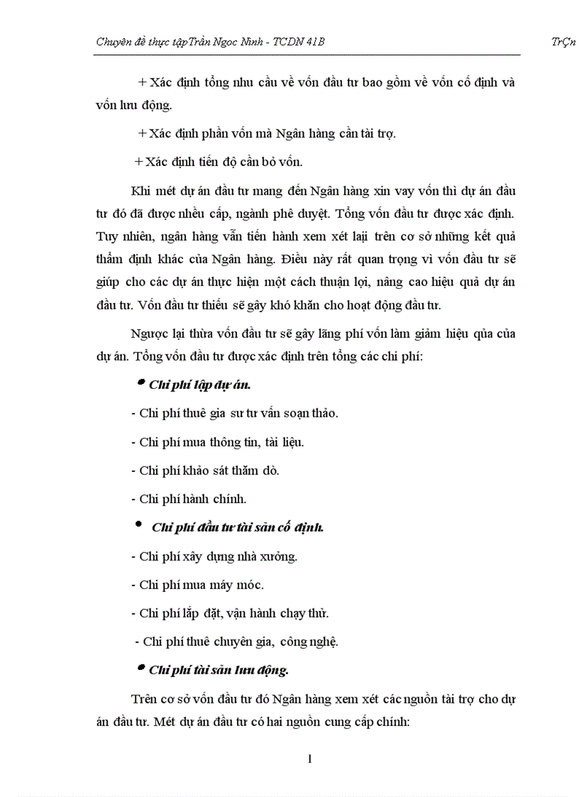 image for page Thẩm định dự án đầu tư của NHTM 1