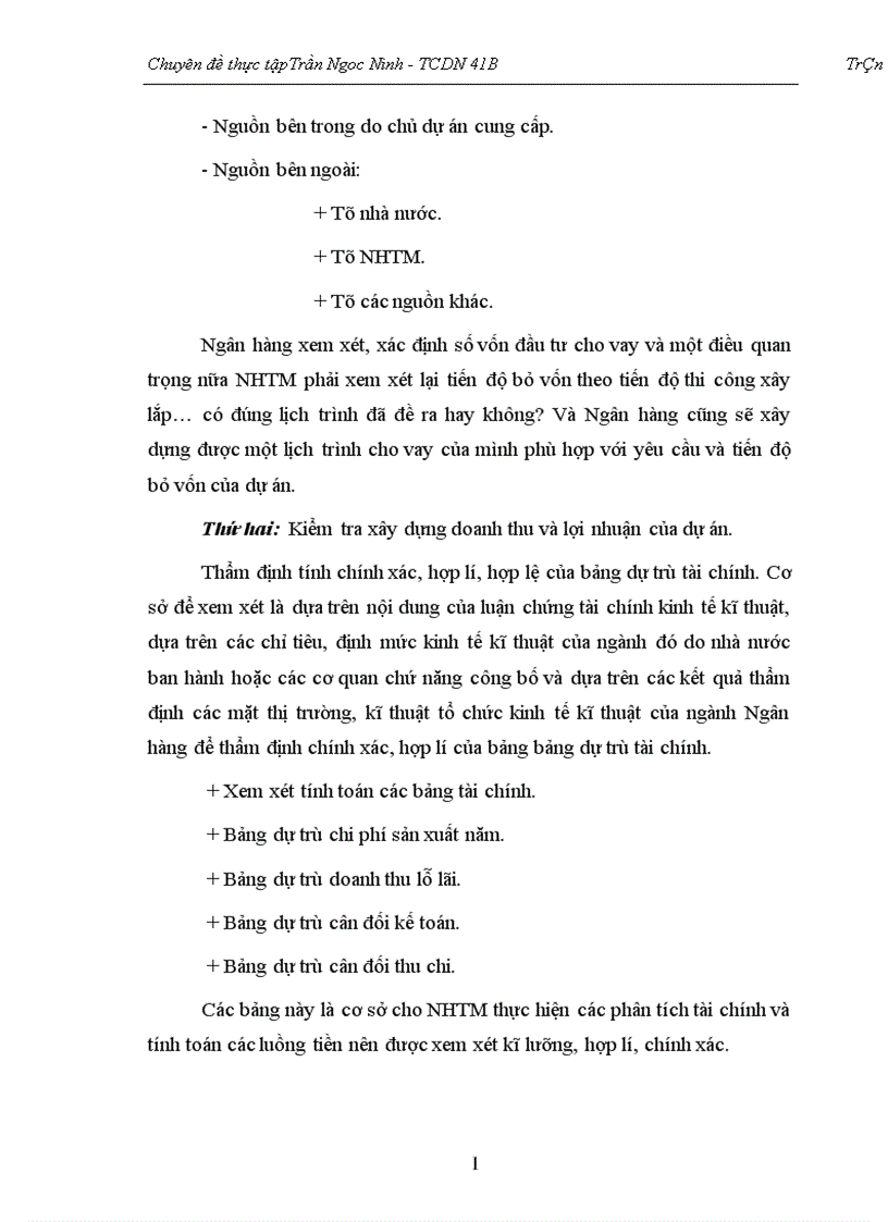 image for page Thẩm định dự án đầu tư của NHTM 1