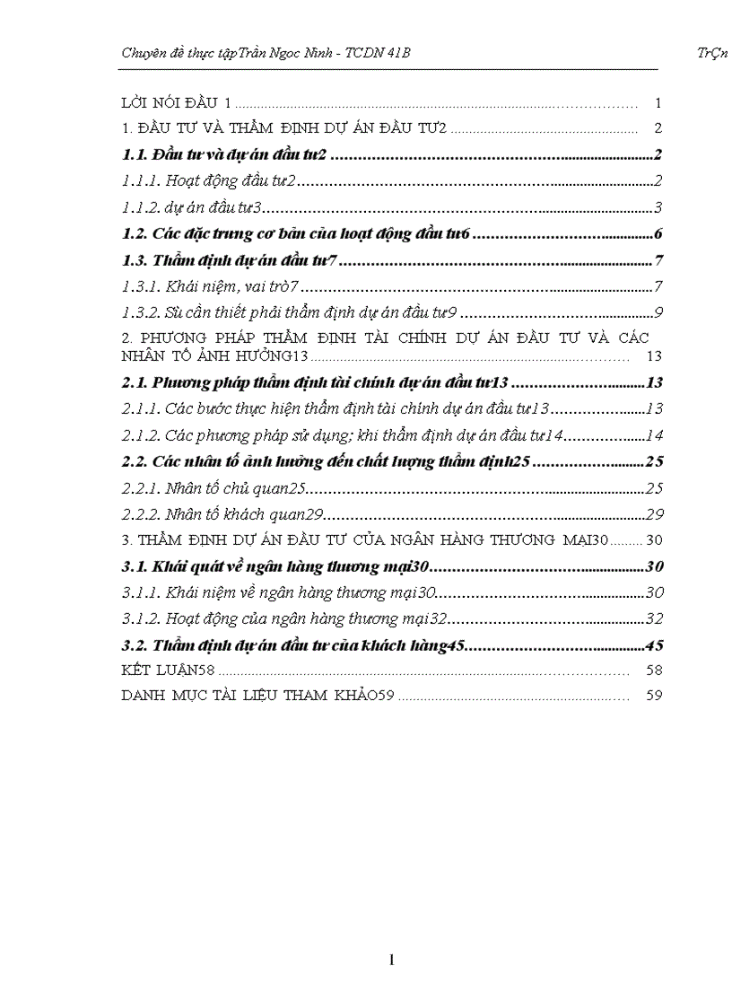 image for page Thẩm định dự án đầu tư của NHTM 1