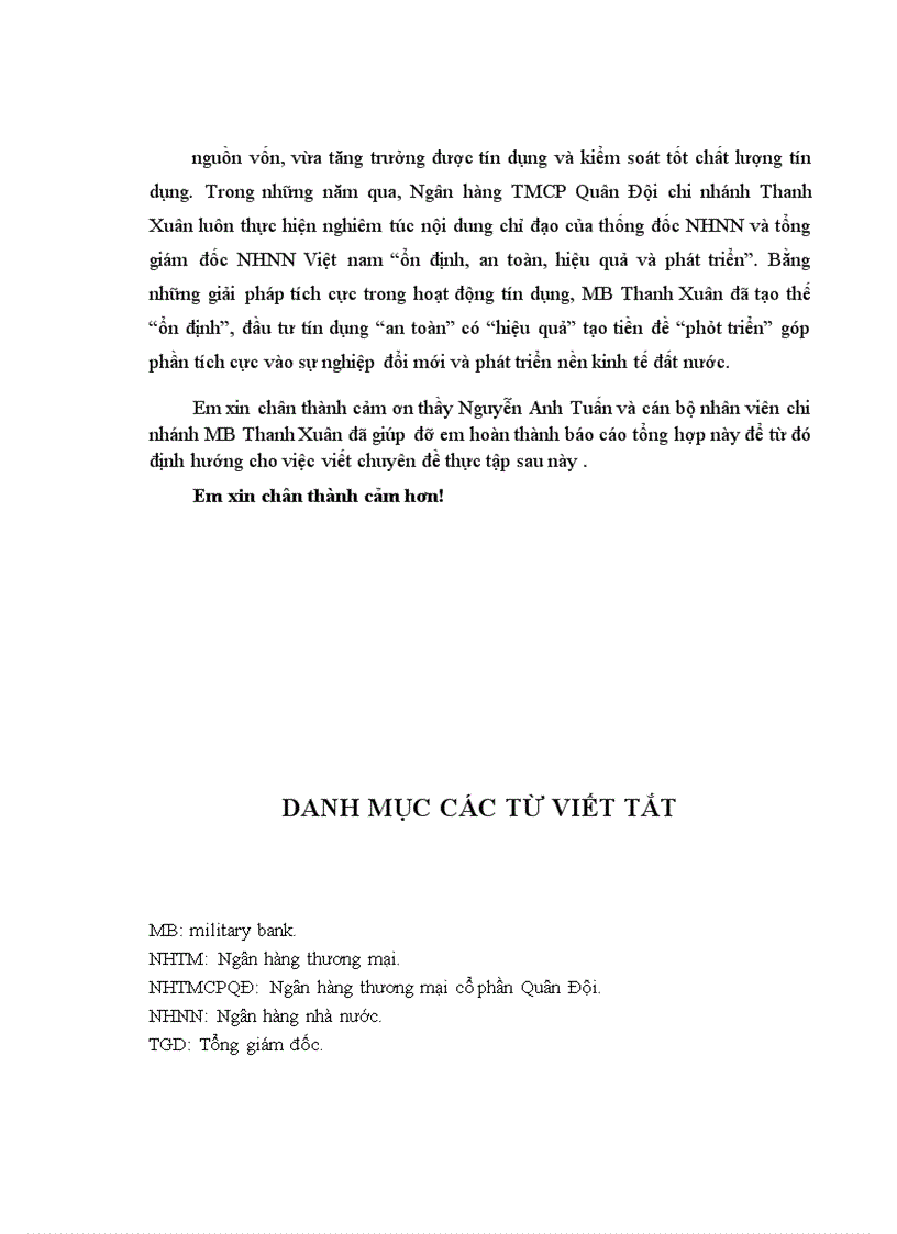 image for page Báo cáo thực tập tại Ngân hàng TMCP Quân Đội chi nhánh Thanh Xuân 1