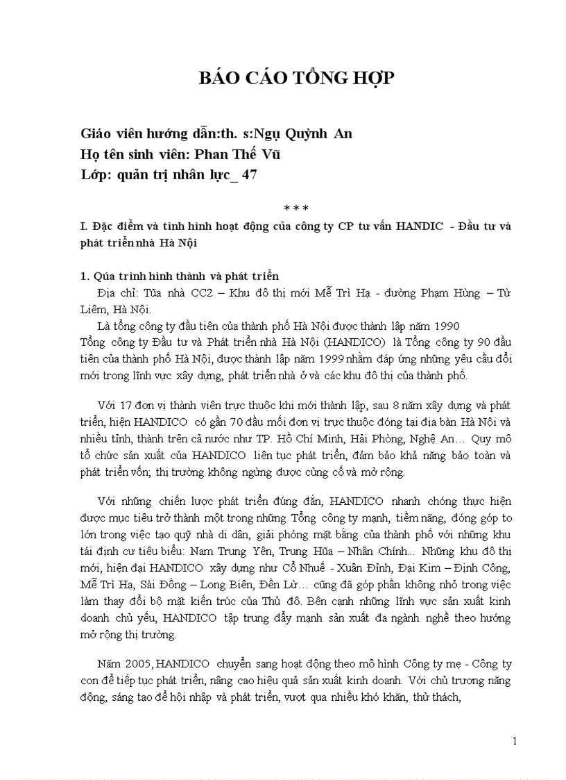 image for page Báo cáo thực tập tổng hợp về quản trị nhân lực tại công ty CP tư vấn HANDIC Đầu tư và phát triển nhà Hà Nội