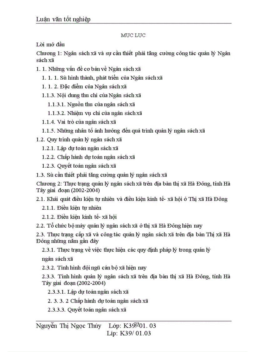 image for page Một số giải pháp nhằm tăng cường công tác quản lý ngân sách xã trên địa bàn thị xã Hà Đông tỉnh Hà Tây