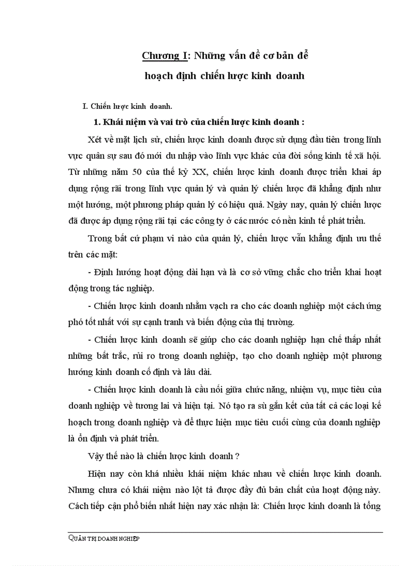 image for page Hệ thống hoá lý luận về chiến lược kinh doanh và quy trình xây dựng chiến lược kinh doanh