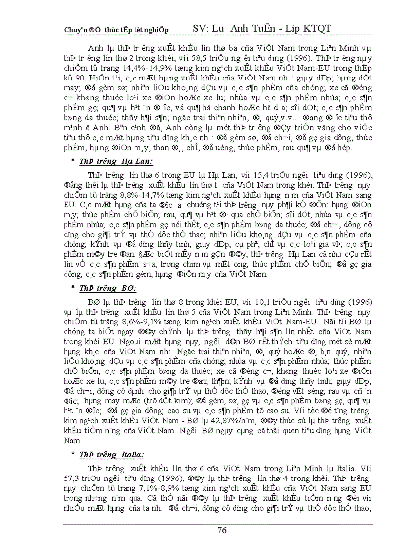 image for page Tự do hoá trong EU và khả năng thâm nhập thị trường EU của hàng hoá Việt Nam 1