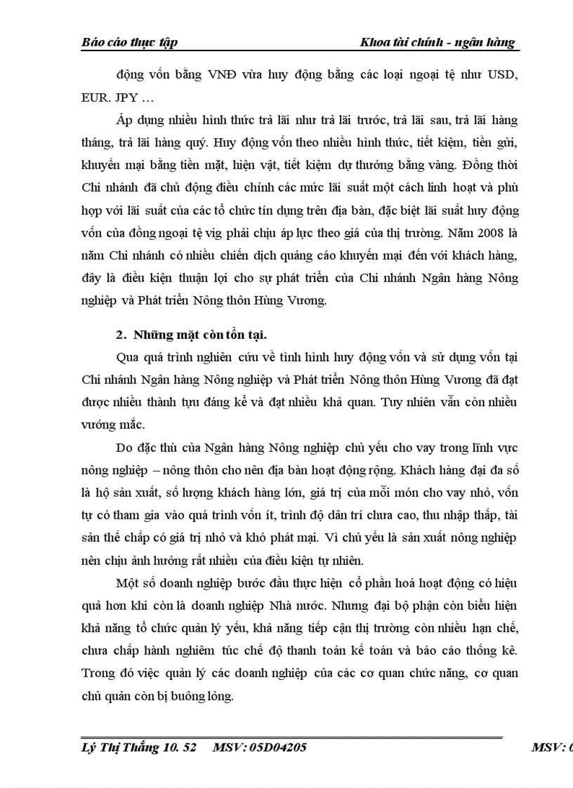 image for page Báo cáo thực tập tổng hợp của ngân hàng nông nghiệp và phát triển nông thôn chi nhánh Hùng Vương