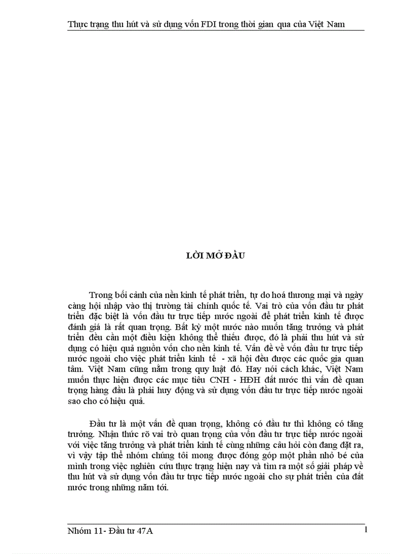 image for page Thực trạng thu hút và sử dụng vốn FDI trong thời gian qua của Việt Nam 1