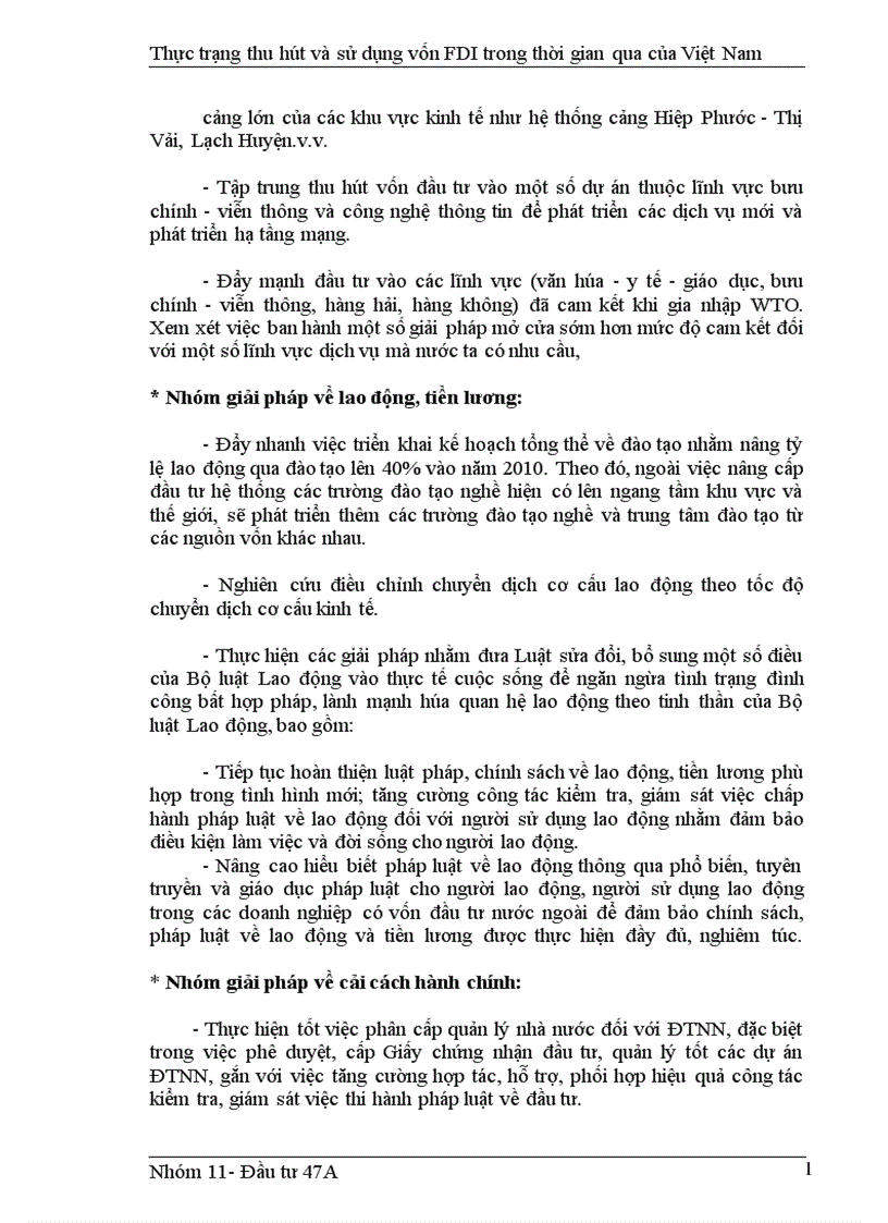 image for page Thực trạng thu hút và sử dụng vốn FDI trong thời gian qua của Việt Nam 1