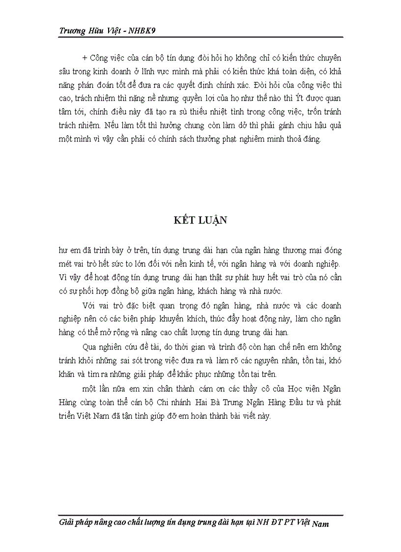 image for page Một số giải pháp nhằm mở rộng và nâng cao chất lượng tín dụng trung dài hạn tại ngân hàng Đầu tư và Phát triển Việt Nam