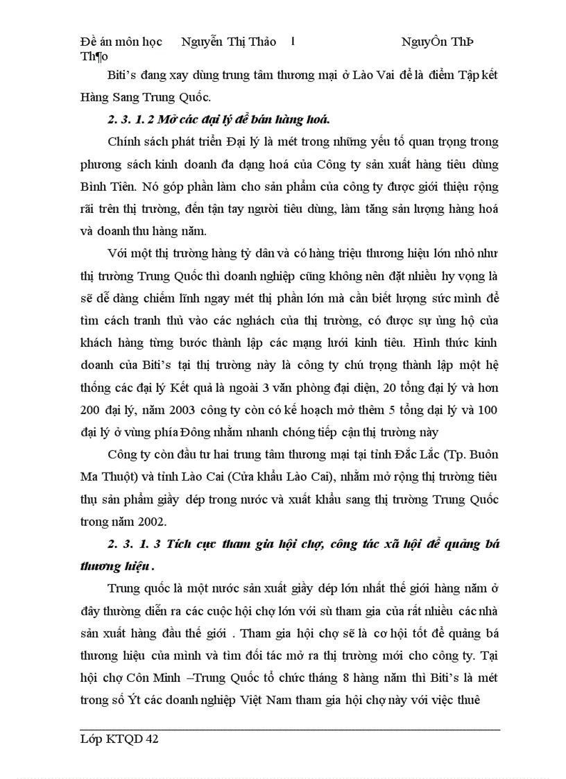 image for page Chiến lược thâm nhập thị trường Trung Quốc của công ty biti s