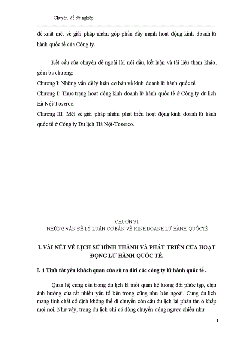 image for page Một số giải pháp nhằm phát triển hoạt động kinh doanh lữ hành quốc tế tại Công ty Du lịch Hà Nội Toserco 1