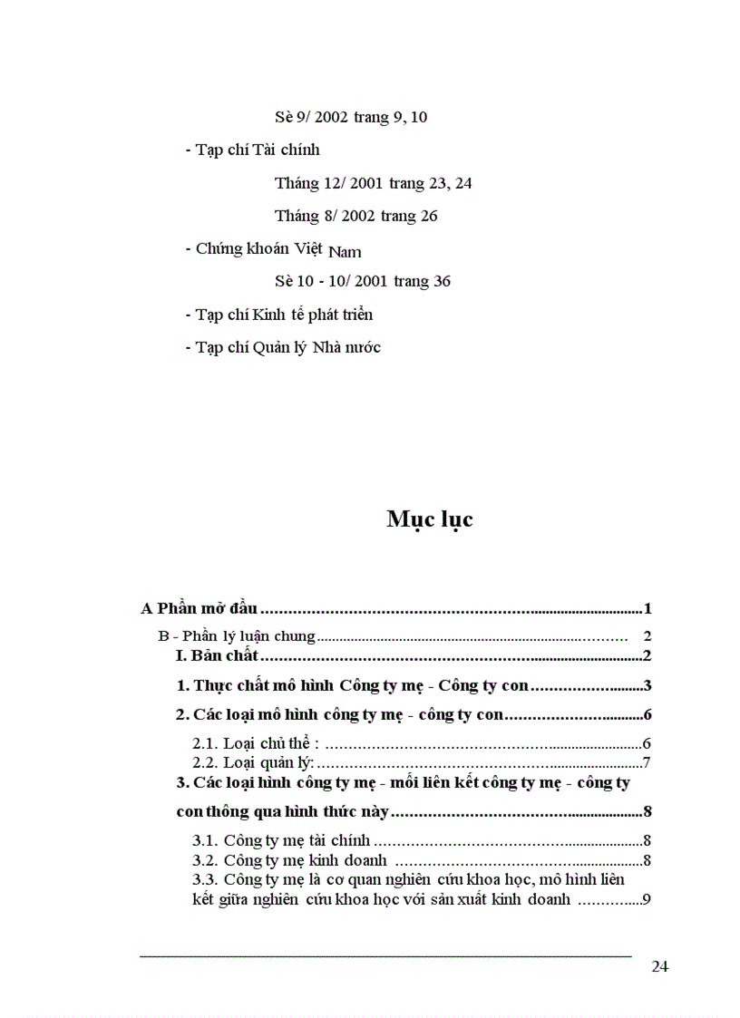 image for page Mô hình công ty mẹ công ty con