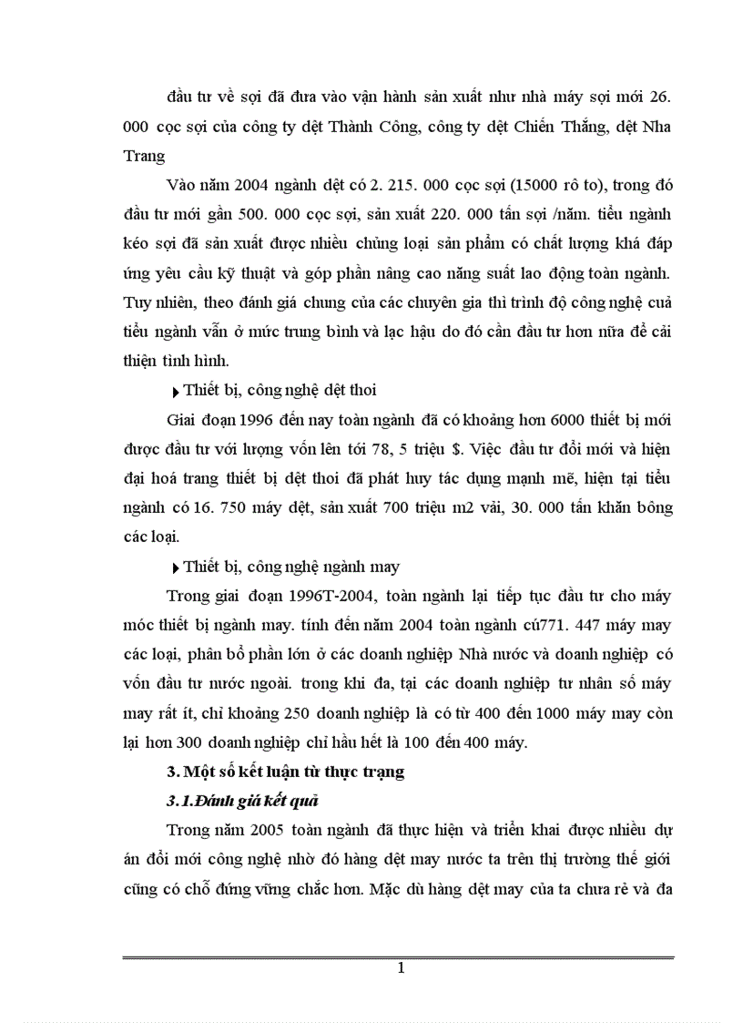 image for page Thực trạng và giải pháp về đầu tư đổi mới công nghệ ngành dệt may Việt Nam