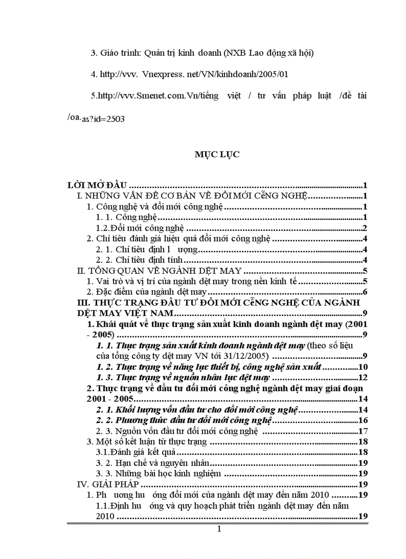 image for page Thực trạng và giải pháp về đầu tư đổi mới công nghệ ngành dệt may Việt Nam