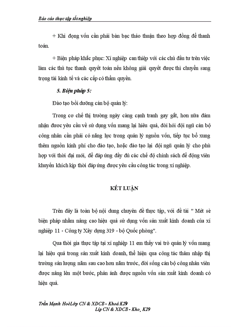 image for page Một số biện pháp nhằm nâng cao hiệu quả sử dụng vốn sản xuất kinh doanh của xí nghiệp 11 Công ty xây dựng 319 Bộ quốc phòng