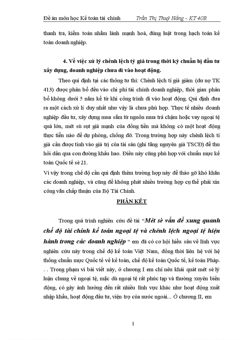 image for page Một số vấn đề xung quanh chế độ tài chính kế toán ngoại tệ và chênh lệch ngoại tệ hiện hành trong các doanh nghiệp 1