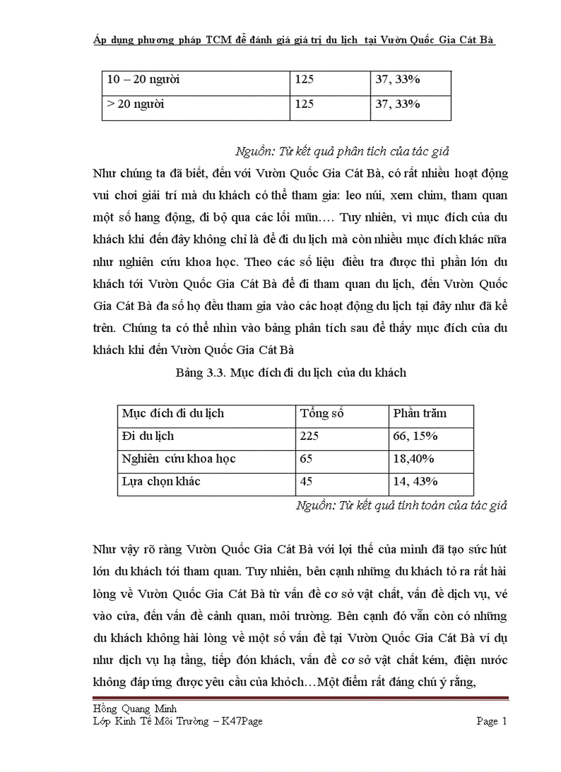image for page Áp dụng phương pháp TCM để đánh giá giá trị du lịch tại Vườn Quốc Gia Cát Bà tp Hải Phòng 1