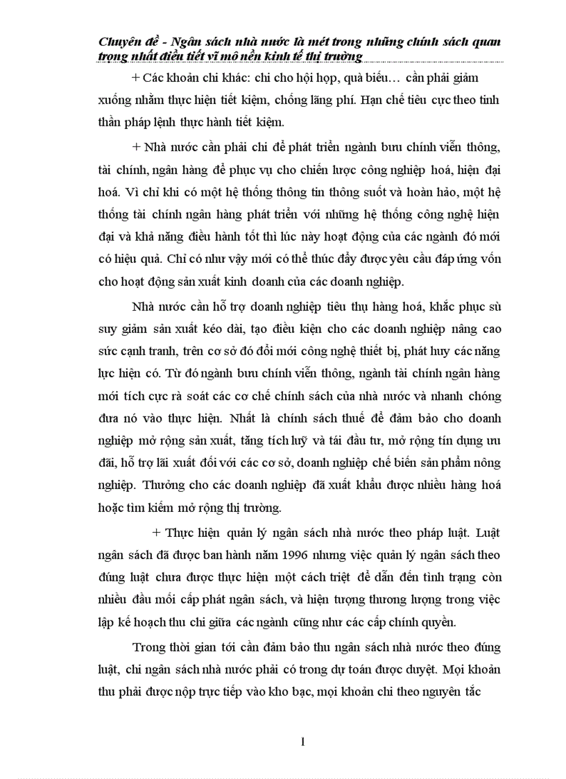 image for page Ngân sách nhà nước là một trong những chính sách quan trọng nhất điều tiết vĩ mô nền kinh tế thị trường