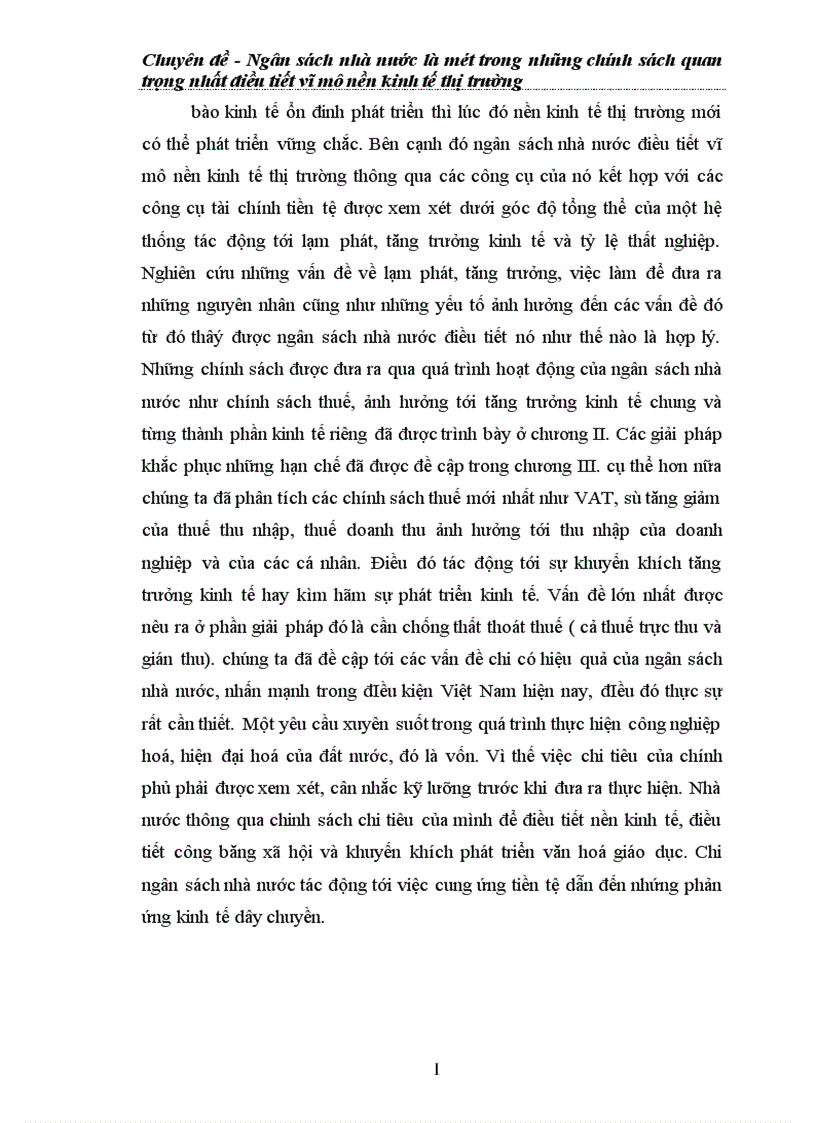 image for page Ngân sách nhà nước là một trong những chính sách quan trọng nhất điều tiết vĩ mô nền kinh tế thị trường