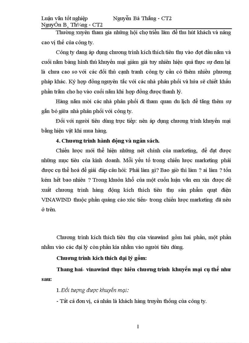 image for page Xây dựng kế hoạch marketing cho công ty trách nhiệm hữu hạn nhà nước một thành viên điện cơ thống nhất VINAWIND 1