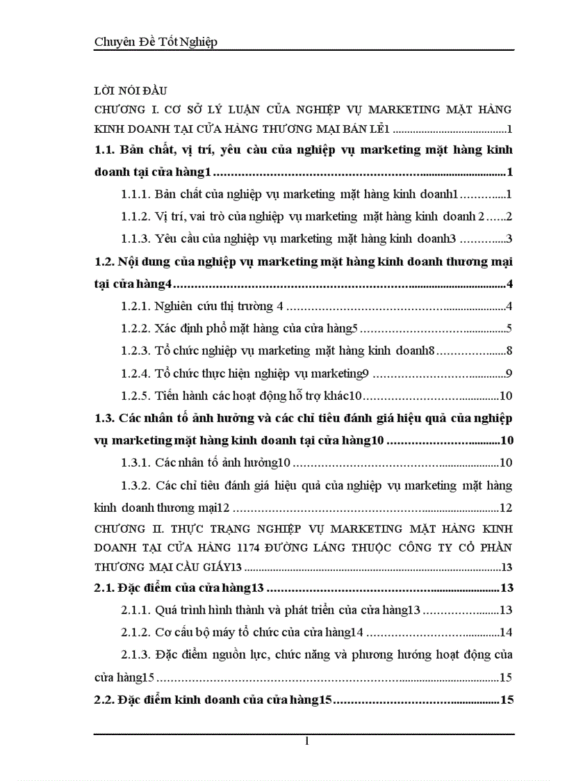 image for page Hoàn thiện nghiệp vụ Marketing mặt hàng kinh doanh tại cửa hàng thương mại 1174 đường Láng thuộc Công ty cổ phần thương mại Cầu Giấy 1