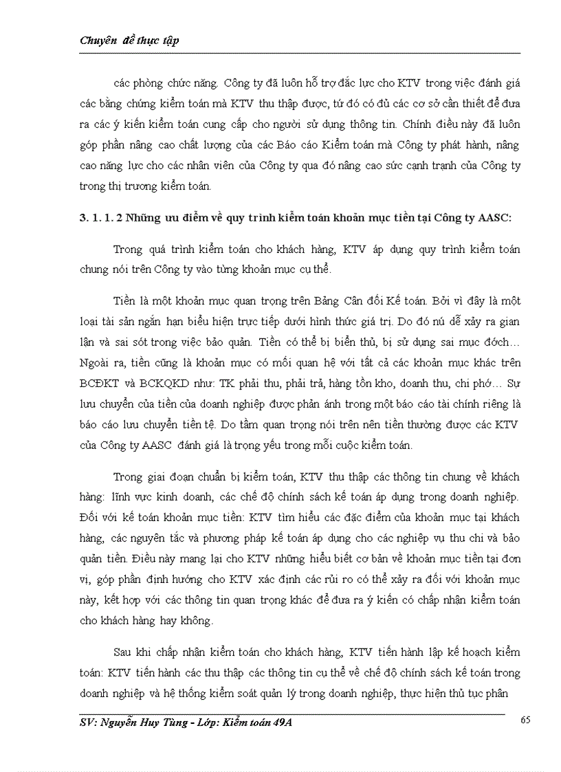 image for page Hoàn thiện quy trình kiểm toán khoản mục tiền và các khoản tương đương tiền trên BCTC tại Công ty TNHH Dịch vụ Tư vấn Tài chính Kế toán và Kiểm toán AASC 1