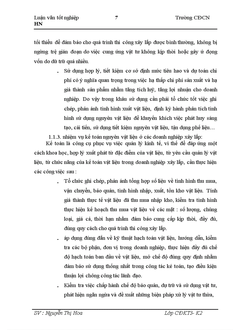 image for page Công tác kế toán nguyên vật liệu tại Xí nghiệp xây dựng công trình II 1